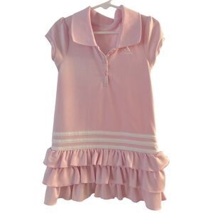 Adidas Toddler Girls Short Sleeve Polo Ruffle Dress